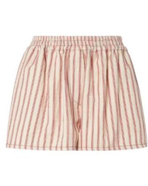 Fendi Striped Logo Patch Shorts - Pink