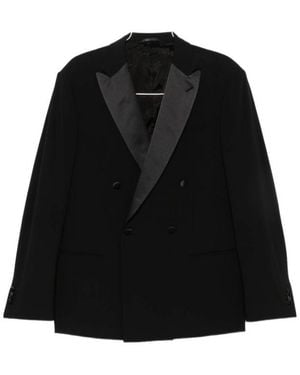 Giorgio Armani Double-Breasted Blazer - Black