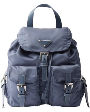 Prada Small Re-Nylon Backpack - Blue