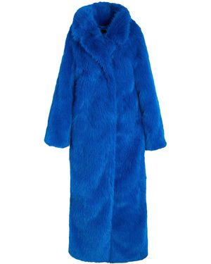 Balenciaga Teddy Fleece Coat - Blue