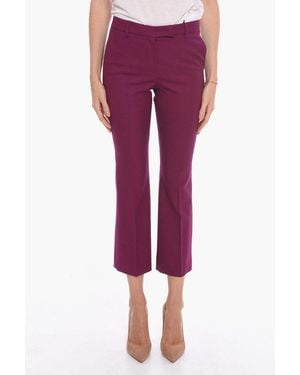 Ql2 Single-Pleat Cropped Pants - Red