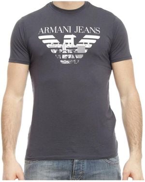 Armani Jeans Logo Printed T-Shirt - Black