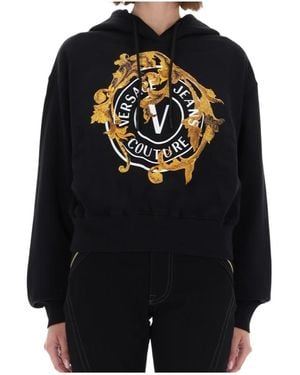 Versace Jeans Couture Couture Baroque Logo Hoodie - Black