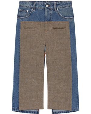 Stella McCartney Front Slit Midi Denim Skirt - Blue