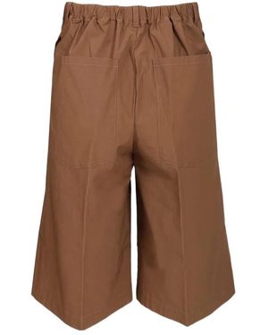 Barena Amado Vion Pleated Bermuda Shorts - Brown