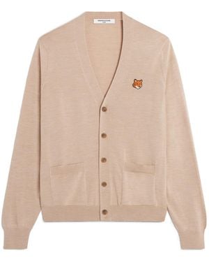 Maison Kitsuné Long-Sleeved Cardigan - Natural