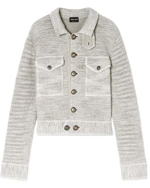 Giorgio Armani Buttoned Pocket Jacket - White