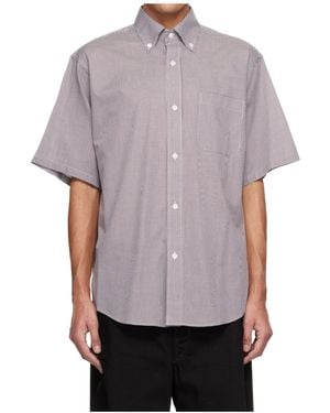 Hed Mayner Plaid Short-Sleeved Shirt - Purple