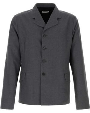 Jil Sander Single-Breasted Tailored Jacket - Gray