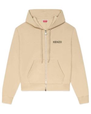 KENZO City' Zip-Up Hoodie - Natural