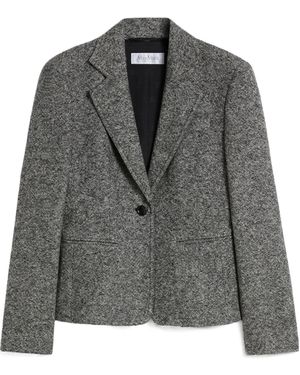 Max Mara Salmone Single-Breasted Blazer - Grey
