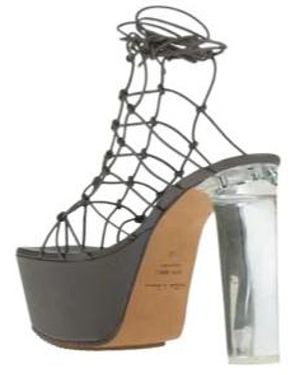 Rick Owens Strappy High Heels Sandals - Gray