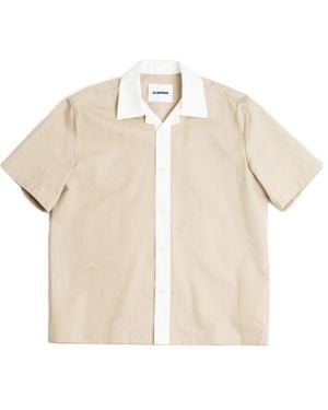 Jil Sander Short Sleeved Button-Up Shirt - Natural