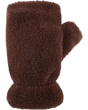 Moncler Teddy Fingerless Gloves - Brown