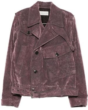 Dries Van Noten Lilac Corduroy Jacket - Purple