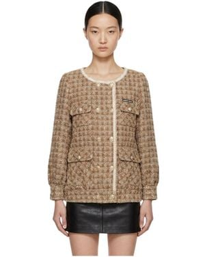 Marissa Chiara Plaid Casual Jacket - Natural
