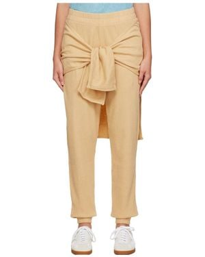 Baserange Elastic Waist Casual Trousers - Natural