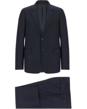 Prada Pinstriped Single-Breasted Suit - Blue