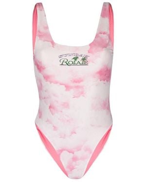 ROTATE BIRGER CHRISTENSEN Logo One-Piece Swimsuit - Pink