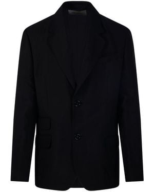 Ami Paris Long-Sleeved Suit Jacket - Blue