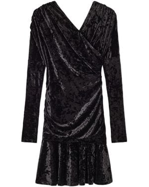Ganni Ruched Mini Dress - Black
