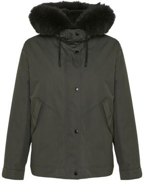 Yves Salomon Short Parka - Green