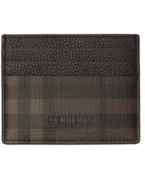 Burberry Check Card Case - Black