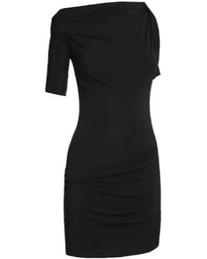 Jacquemus Asymmetrical Offshoulder Dress - Black