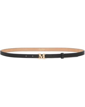 Max Mara Mgraziata Monogram Slim Belt - White