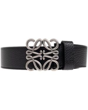 Loewe Logo Plaque Belt - White