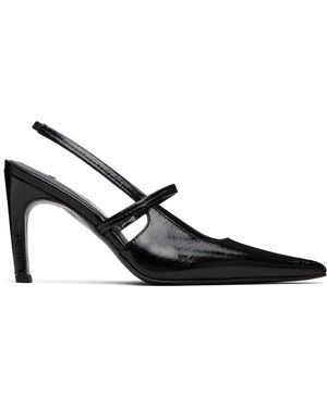 TOTEME Naplak Stiletto Slingback Heels - Black