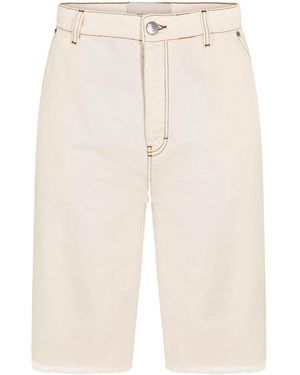 Ami Paris Denim Shorts - Natural