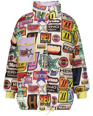 Herno Printed Reversible Puffer Jacket - Grey