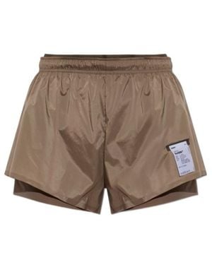 Satisfy Elastic-Waist Shorts - Brown