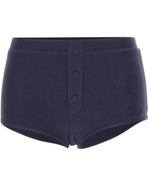Entire studios Limone Buttoned Booty Shorts - Blue