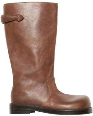 Acne Studios Strap Leather Boot - Brown