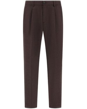 Herno Pleated Casual Pants - Brown