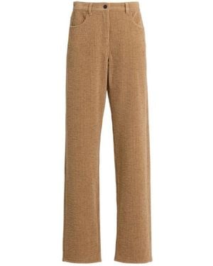 The Row Clair Wide Leg Wool Blend Trousers - Natural