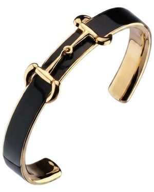 Gucci Horsebit Bangle Bracelet With Enamel - White
