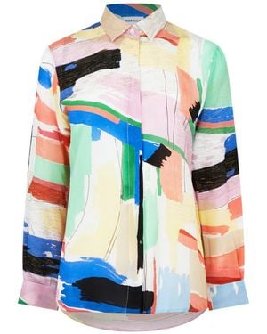 Marella Goccia Abstract Print Blouse - Blue