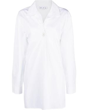Off-White c/o Virgil Abloh Button Detailed Long-Sleeved Shirt - White