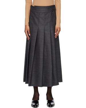 Rohe Pleated Wrap Midi Skirt - Black