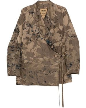 Uma Wang Long-Sleeve Jacket - Brown