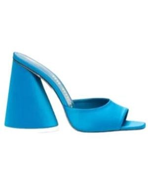 The Attico Luz 100Mm Satin Mules - Blue