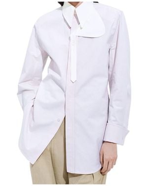 Bottega Veneta Cotton Oxford Belted Shirt - Blue