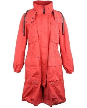 Brunello Cucinelli Long Hooded Casual Jacket - Red