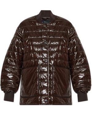 Moose Knuckles Quilted Jacket With Pockets - Brown