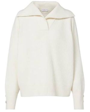 Brunello Cucinelli Wool, Cashmere And Silk Sweater - White