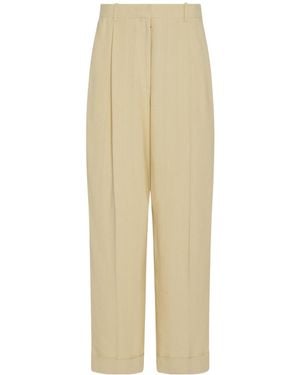 The Row Tor Pleated Casual Trousers - Natural