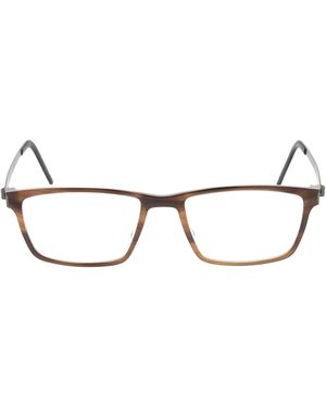 Lindberg Rectangle Frame Glasses - Brown